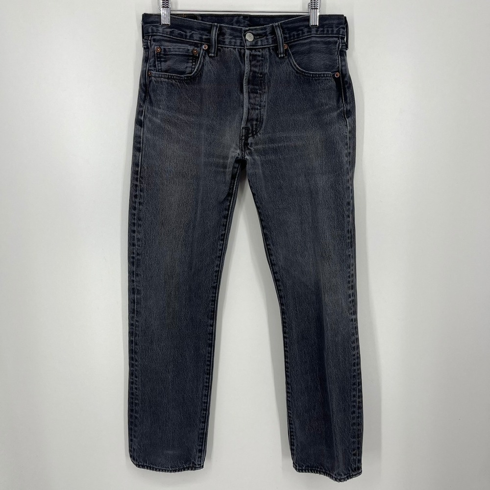 Levis 501 Original Fit Mens Black Straight Leg Jeans 33x32 00501-0660